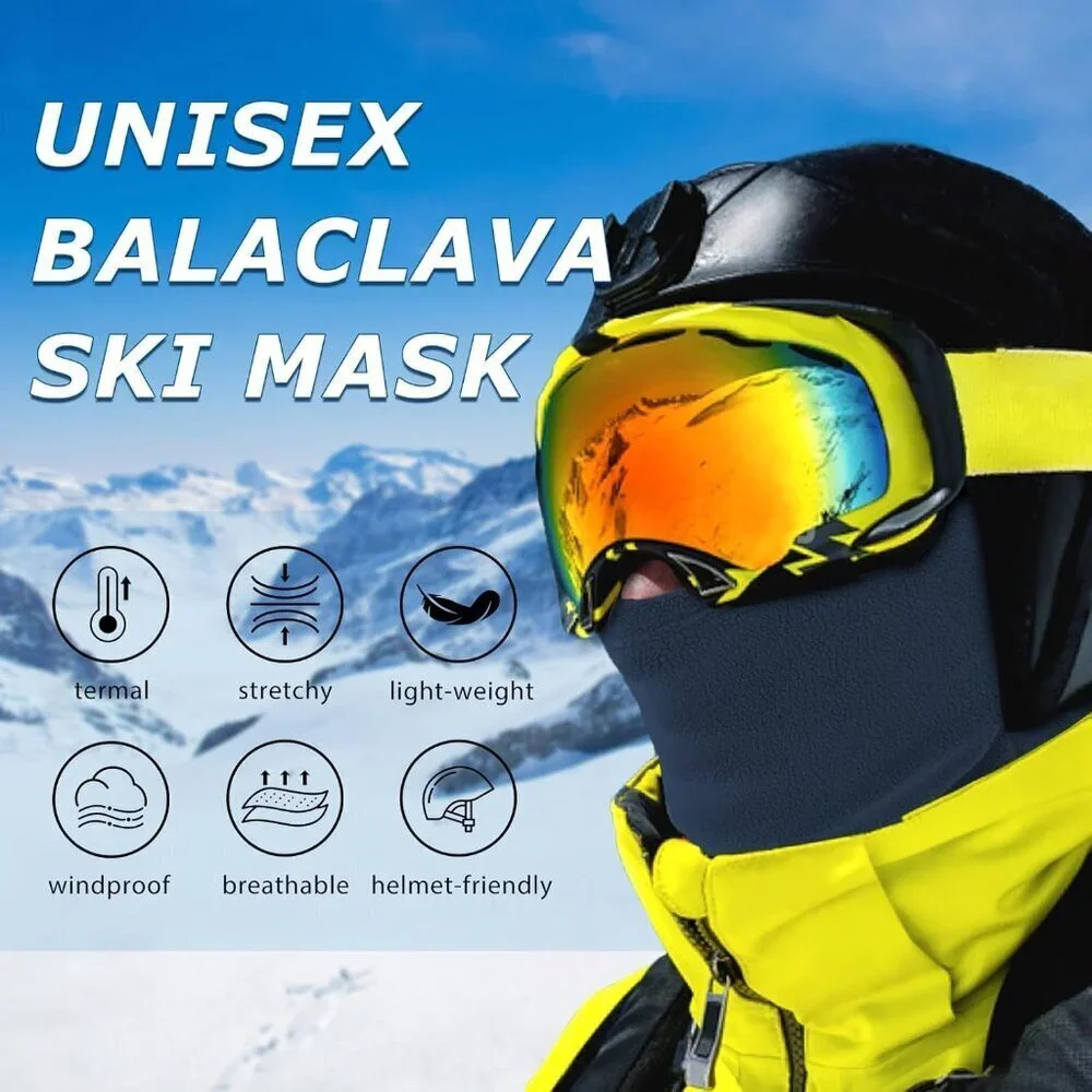 Women's Navy Balaclava Ski Mask Warm Windproof Lightweight Winter Face Mask
